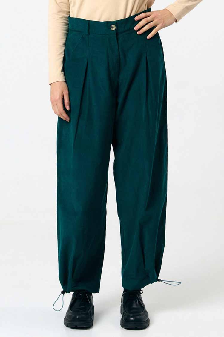 Suite13Lab Nine Pants Deep Green Damen Bundfaltenhose dunkelgrün